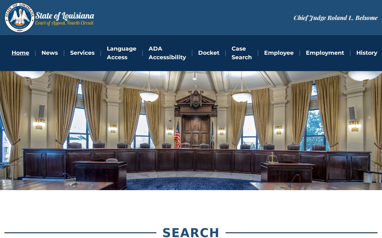 Louisiana court system appellate docket search tabs